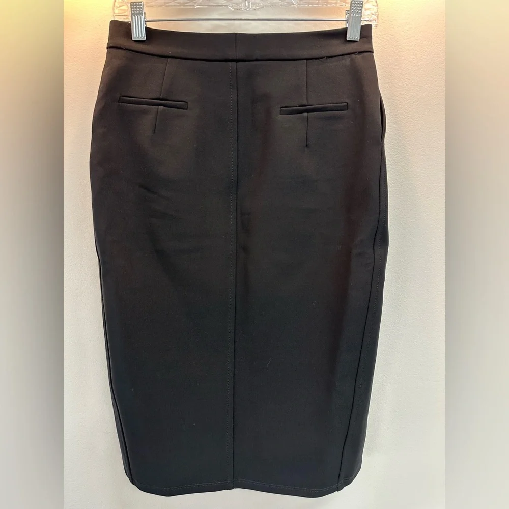 MaxMara Black Stretch Pencil Skirt EU 42 Classic Career Midi